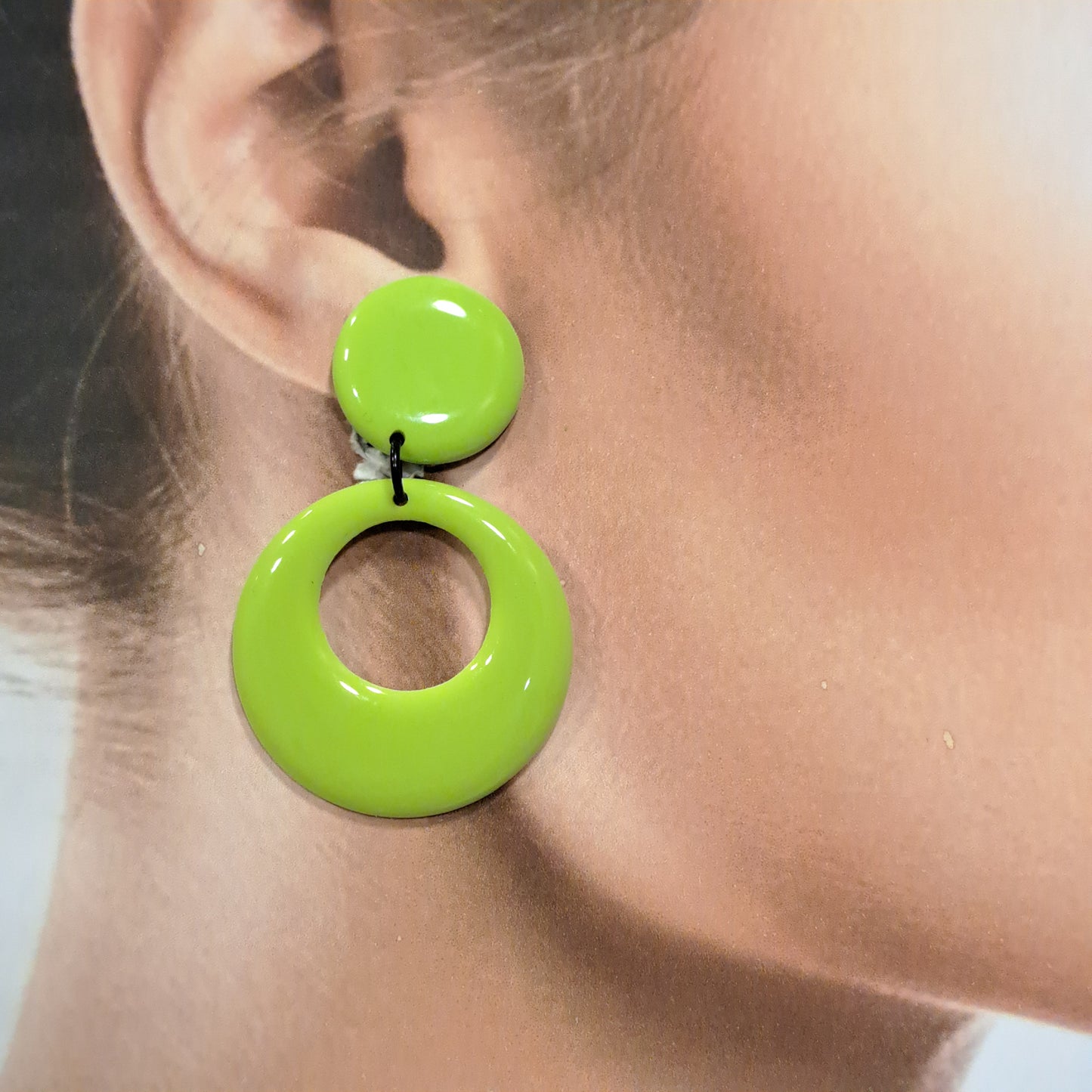 Boucles clips Créole vert anis THIERRYJOO