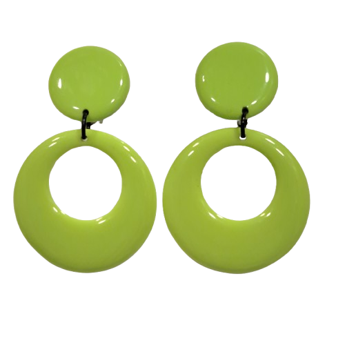 Boucles clips Créole vert anis THIERRYJOO