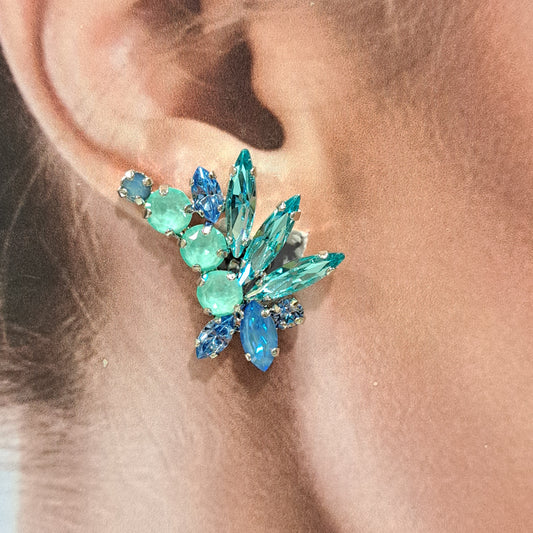 Boucles clips bleu CREZUS