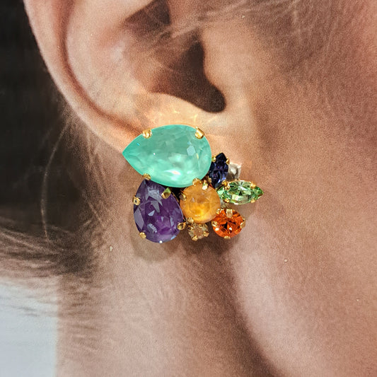Boucles clips multicolore CREZUS
