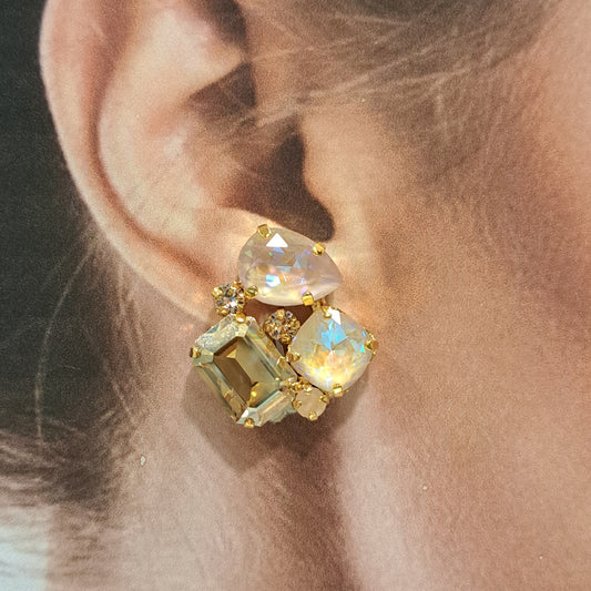 Boucles clips doré rosé CREZUS