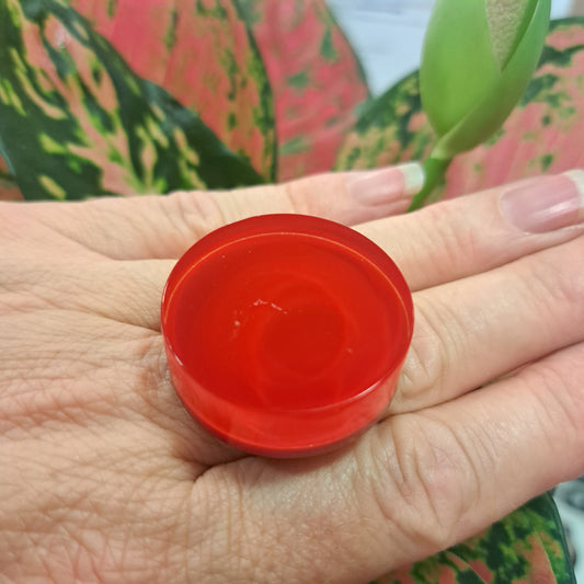 Bague Ronds rouge FORMESPAZIO