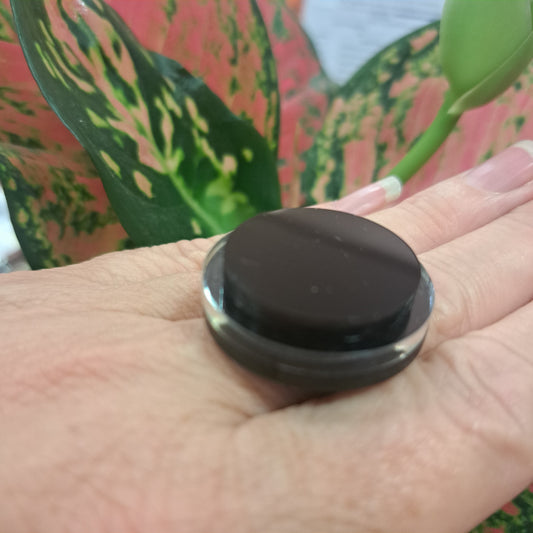 Bague Ronds superposés noir FORMESPAZIO