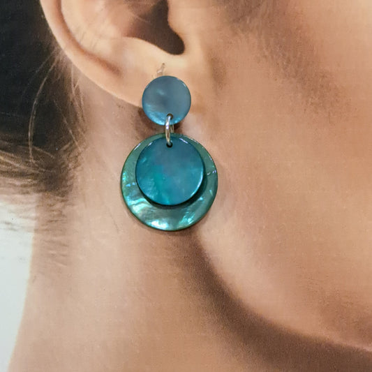 Boucles percées Aéla bleu clair LA PETITE SARDINE