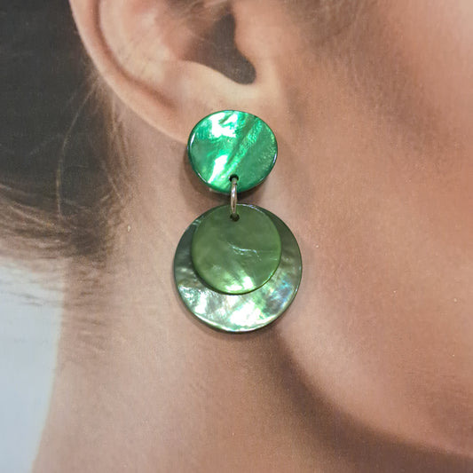 Boucles clips Aéla vert LA PETITE SARDINE