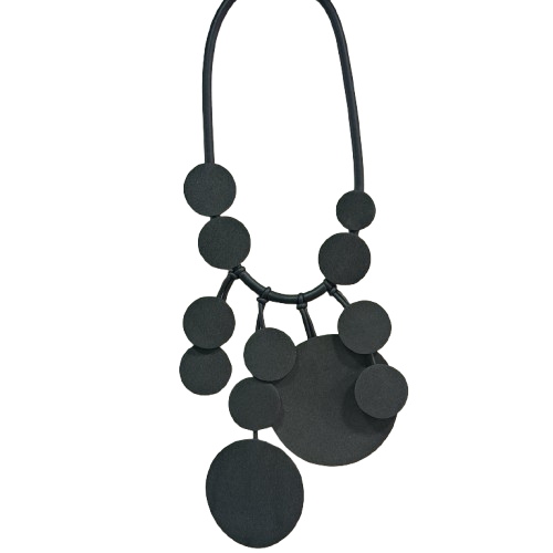 Collier Pastilles plastron noir Fancy