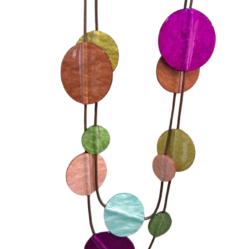 Collier sautoir Pastilles multicolore FANCY F