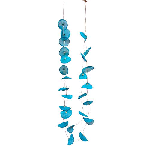 Sautoir Pétales bleu turquoise Fancy F