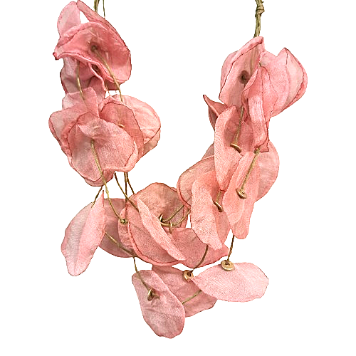 Collier Ras de cou Pétales rose poudré Fancy F