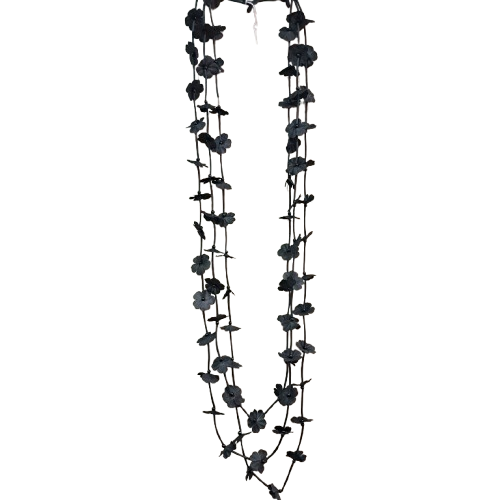 Sautoir Fleurs noir Fancy F