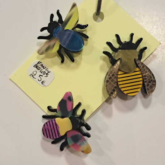 Broche Trio Abeilles jaune Fancy F