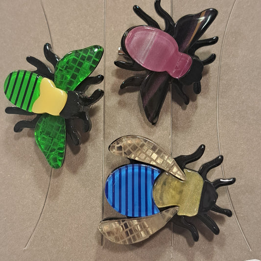 Broche Trio Abeilles bleu Fancy F