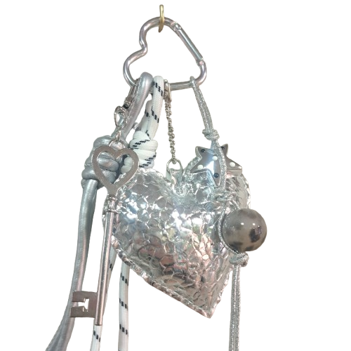 Porte clefs Cœur argent