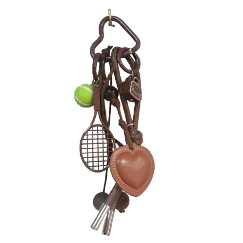 Porte clefs Tennis marron