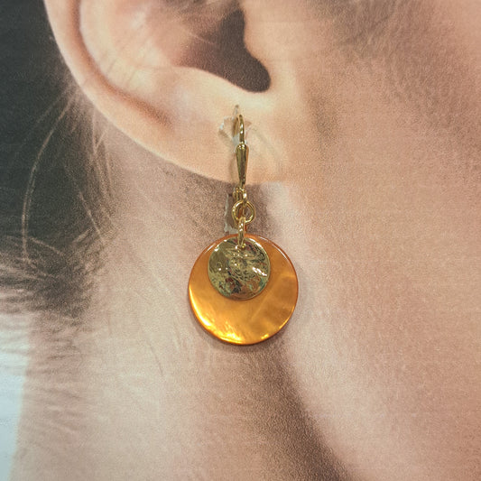 Boucles percées Dormeuse orange or LA PETITE SARDINE