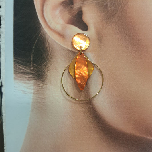 Boucles percées Losange orange LA PETITE SARDINE