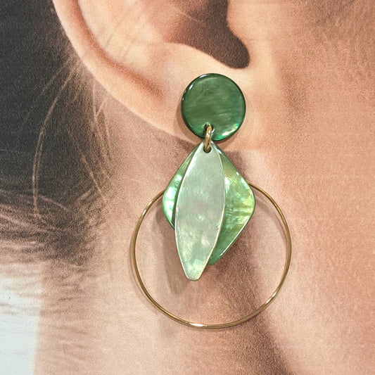 Boucles clips Losange vert LA PETITE SARDINE