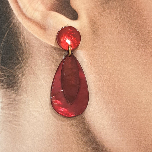 Boucles Clips Goutte rouge LA PETITE SARDINE