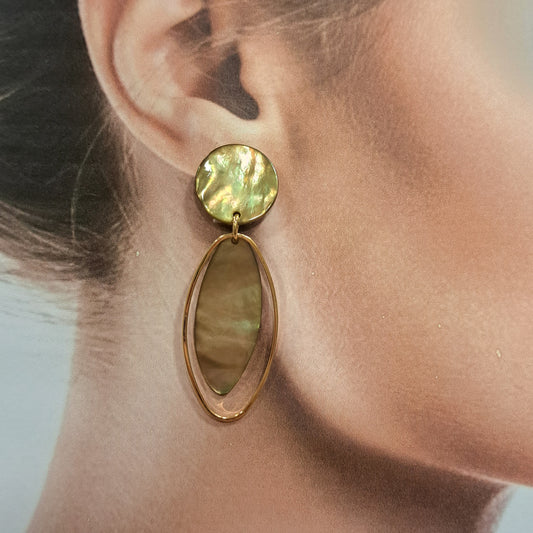 Boucles clips Ovale miel or LA PETITE SARDINE