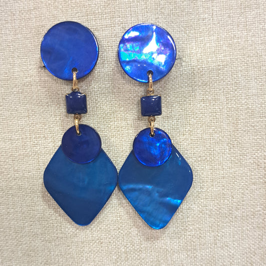 Boucles clips Losange bleu outremer LA PETITE SARDINE
