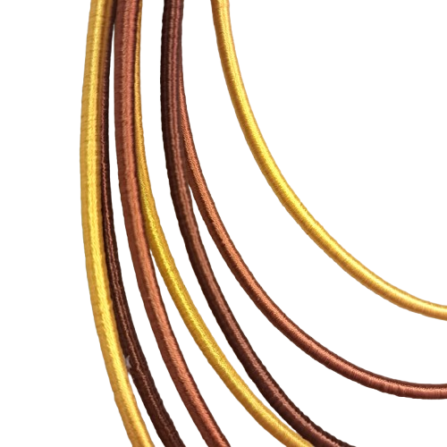 Collier Massaï gold et marron NAF BIJOUX