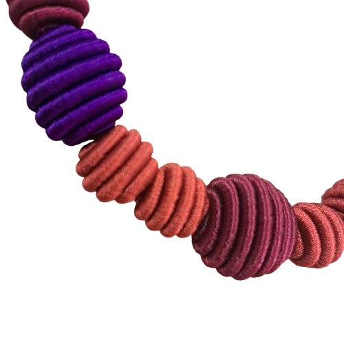 Collier Prokhane prune violet terracotta  NAF BIJOUX