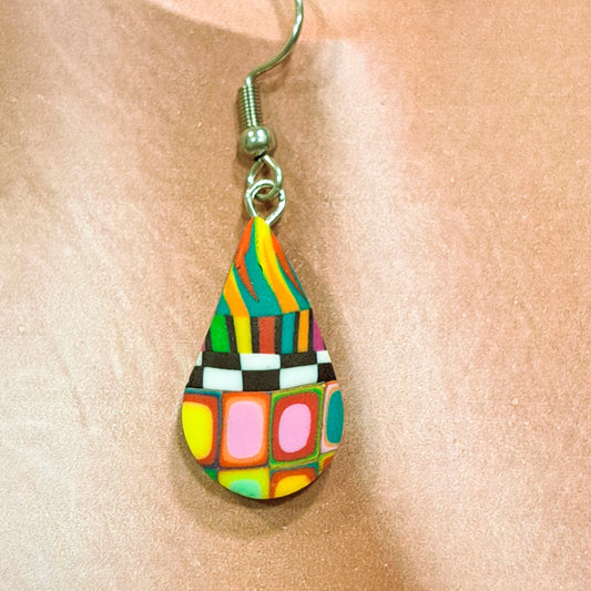 Boucles percées Goutte PM multicolore LIZ CREATIONS