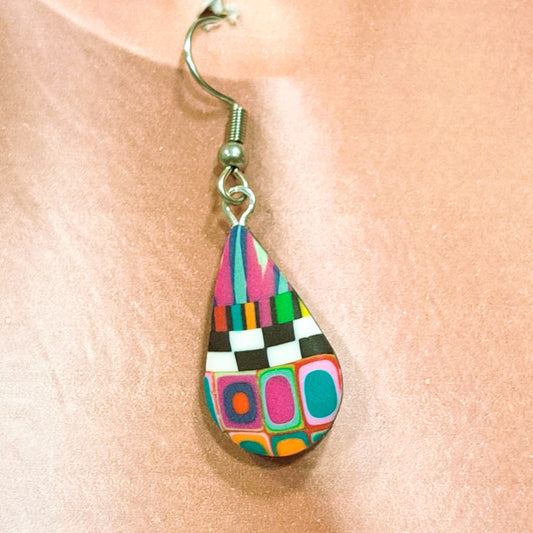 Boucles percées Goutte PM multicolore LIZ CREATIONS
