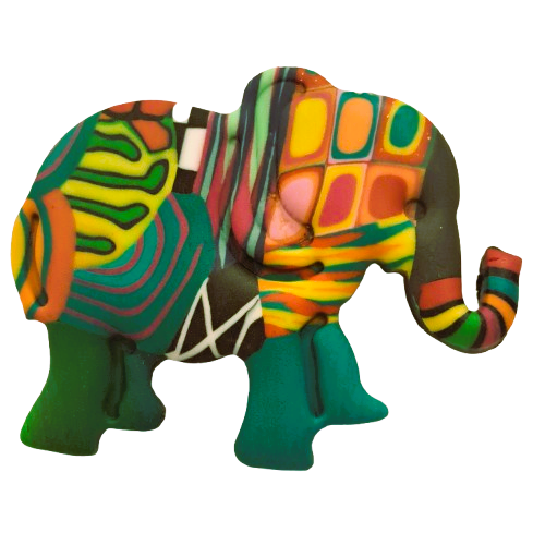 BRO Eléphant multicolore LIZ CREATIONS