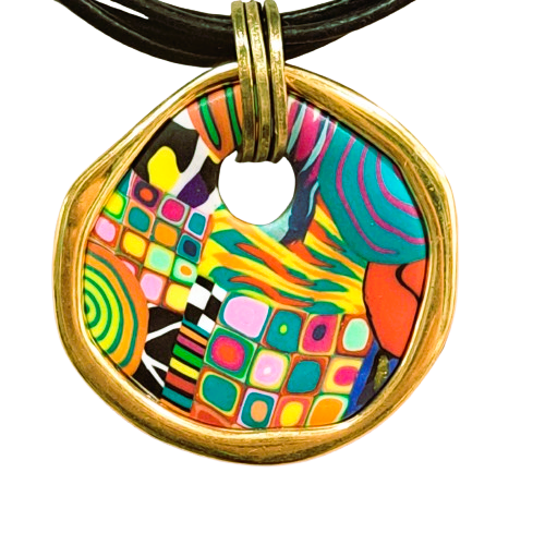 Collier Massaï multicolore or LIZ CREATIONS