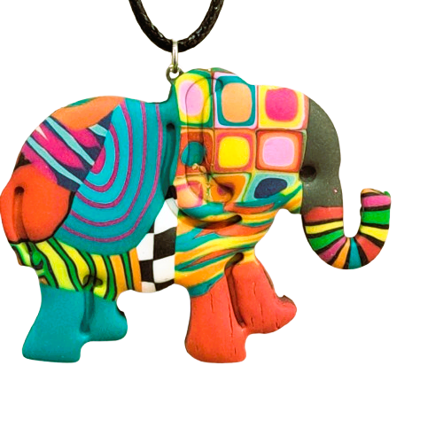 Collier Eléphant multicolore LIZ CREATIONS