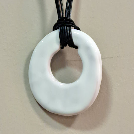 Collier pendentif Bulle blanc CHRISTINE ALLOING