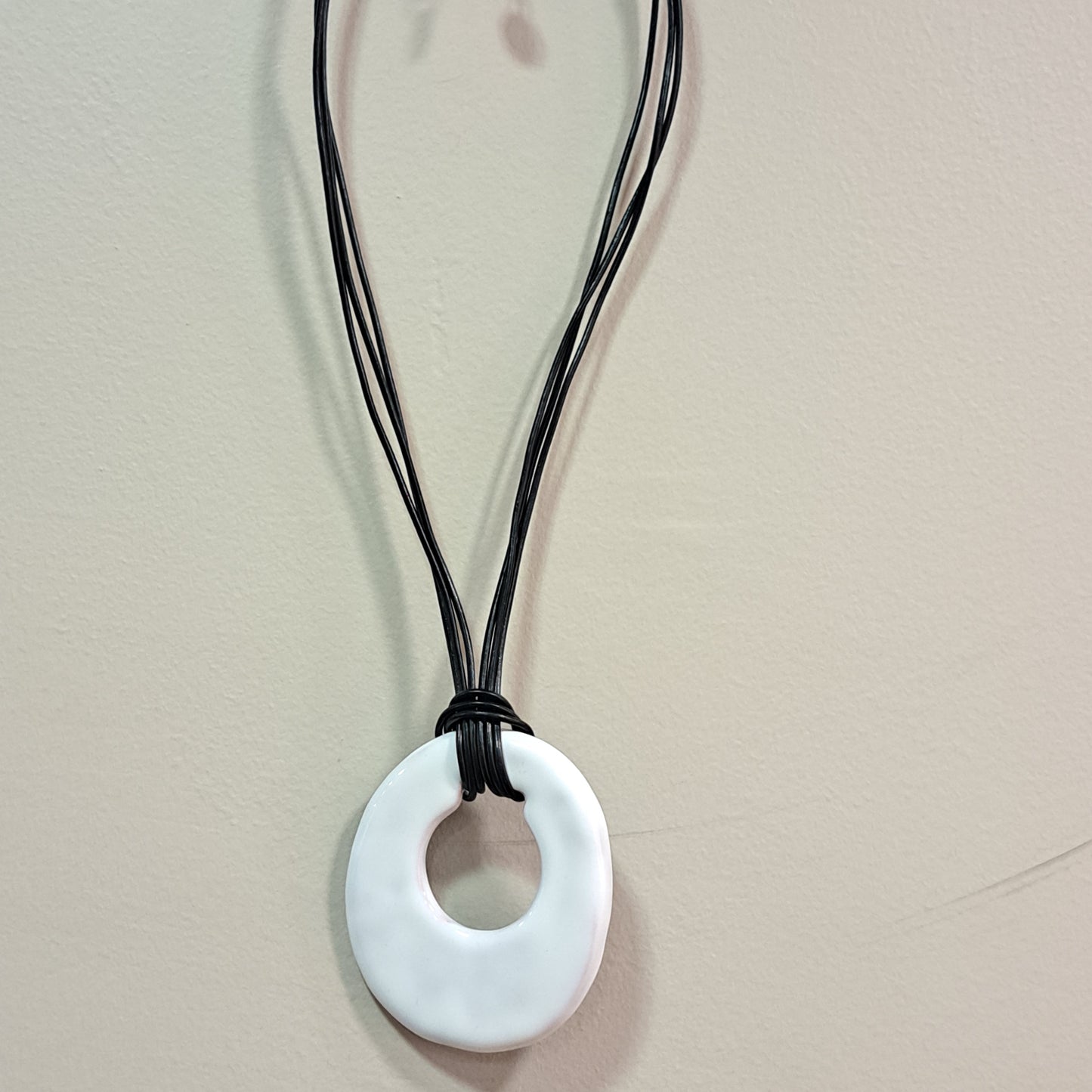 Collier pendentif Bulle blanc CHRISTINE ALLOING