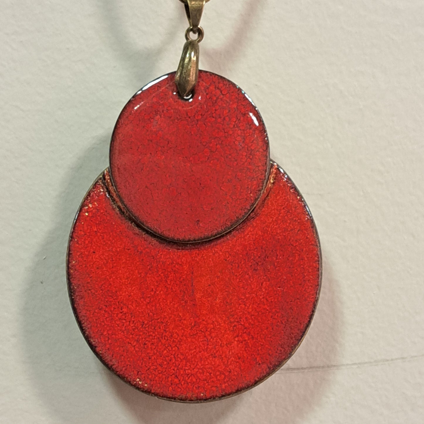 Collier pendentif Duo Rond rouge CHRISTINE ALLOING