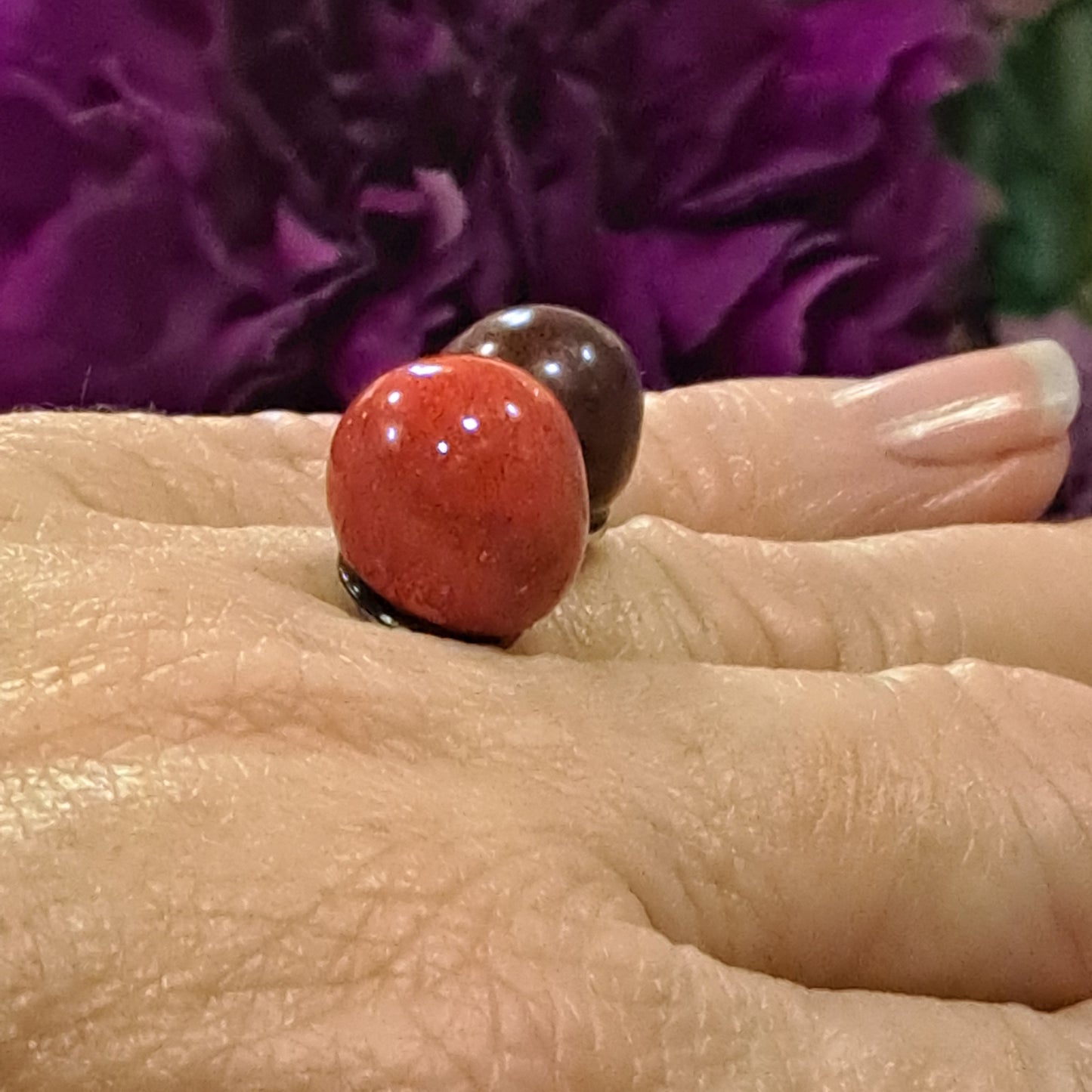 Bague Duo rouge CHRISTINE ALLOING