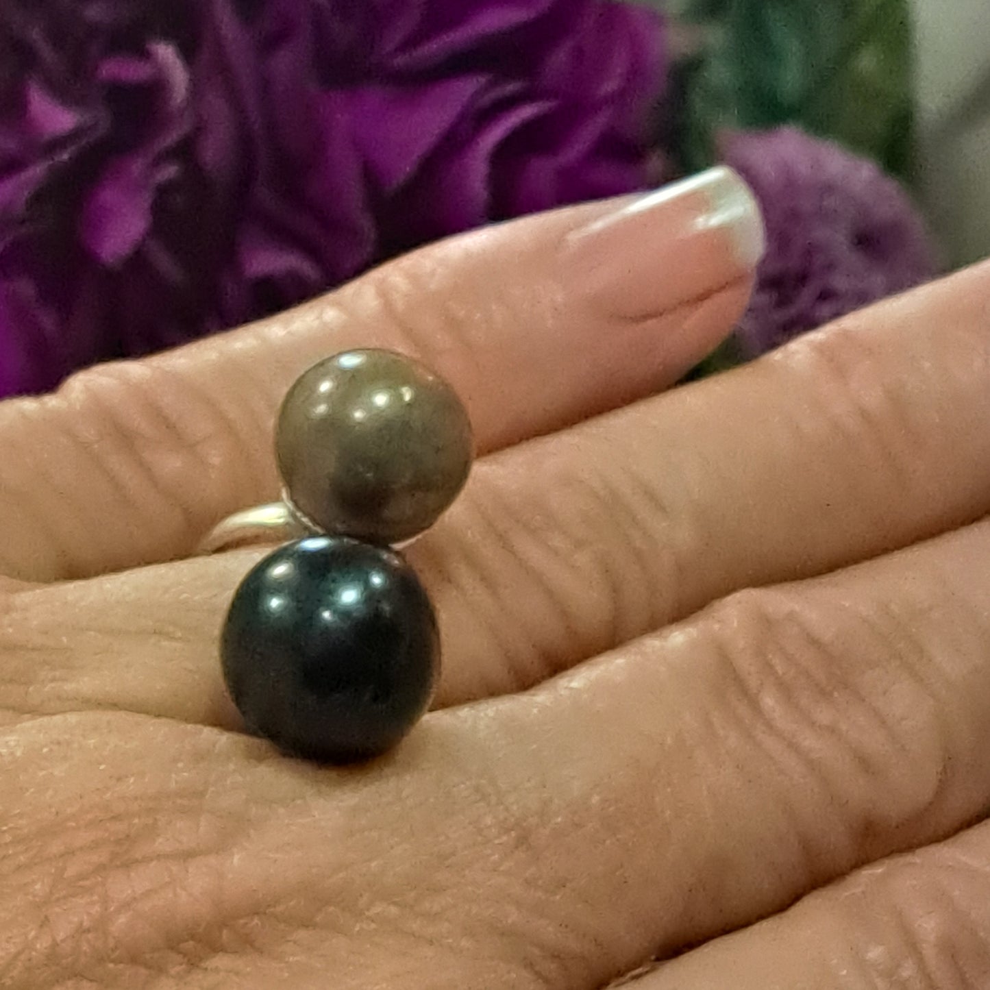 Bague Duo noir marron glacé CHRISTINE ALLOING