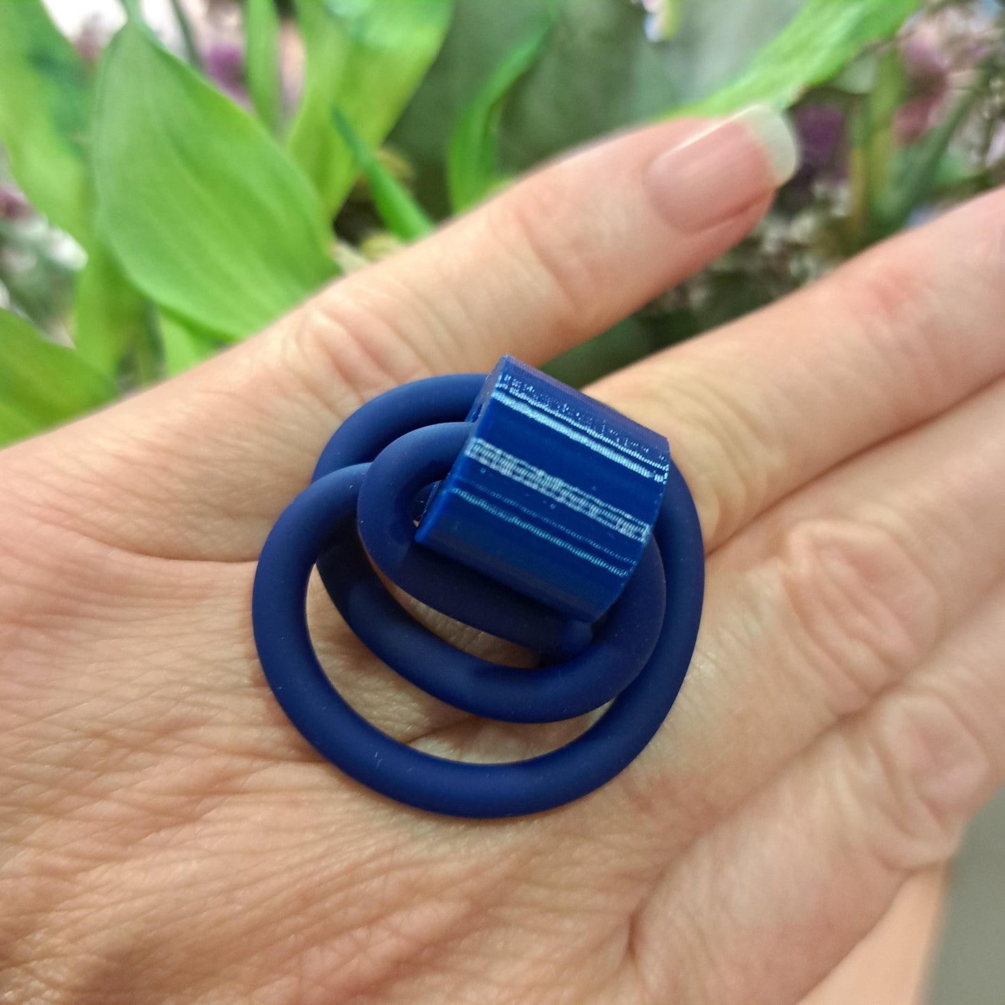 Bague Lukes bleu mat SAMUEL CORAUX