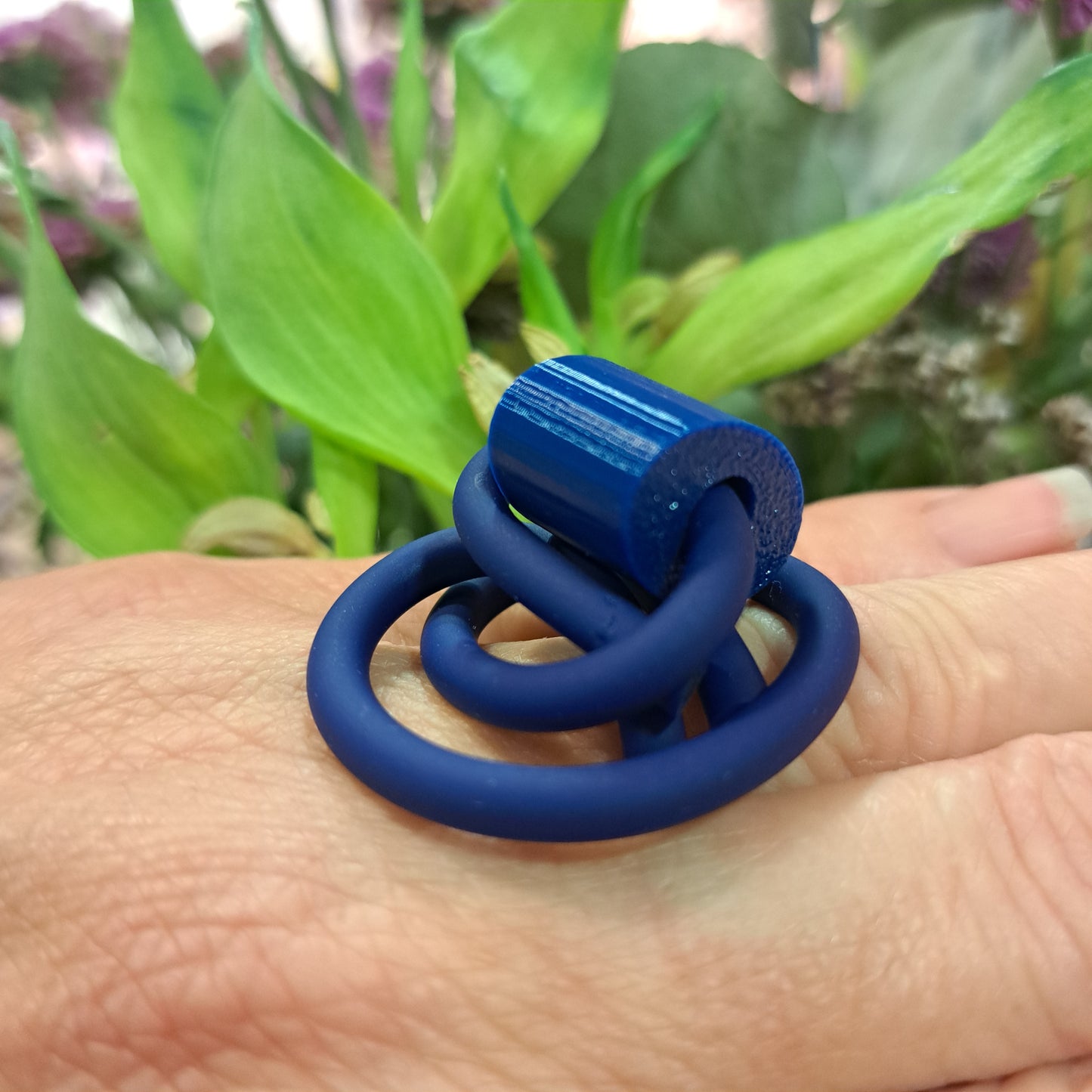 Bague Lukes bleu mat SAMUEL CORAUX