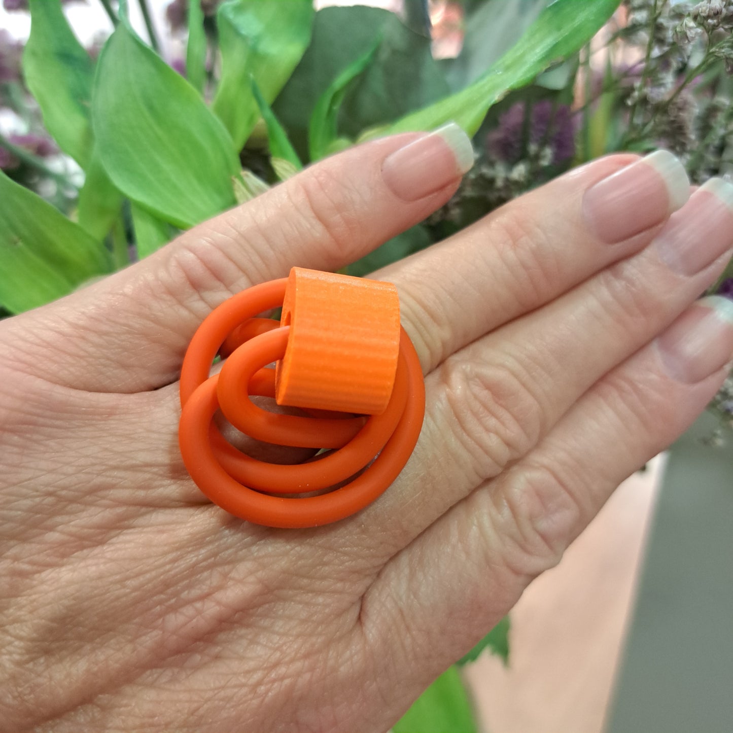 Bague Lukes orange mat SAMUEL CORAUX