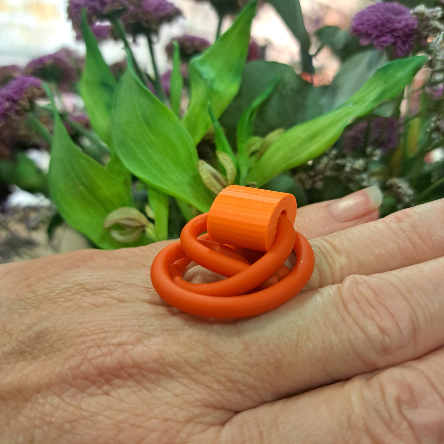 Bague Lukes orange mat SAMUEL CORAUX
