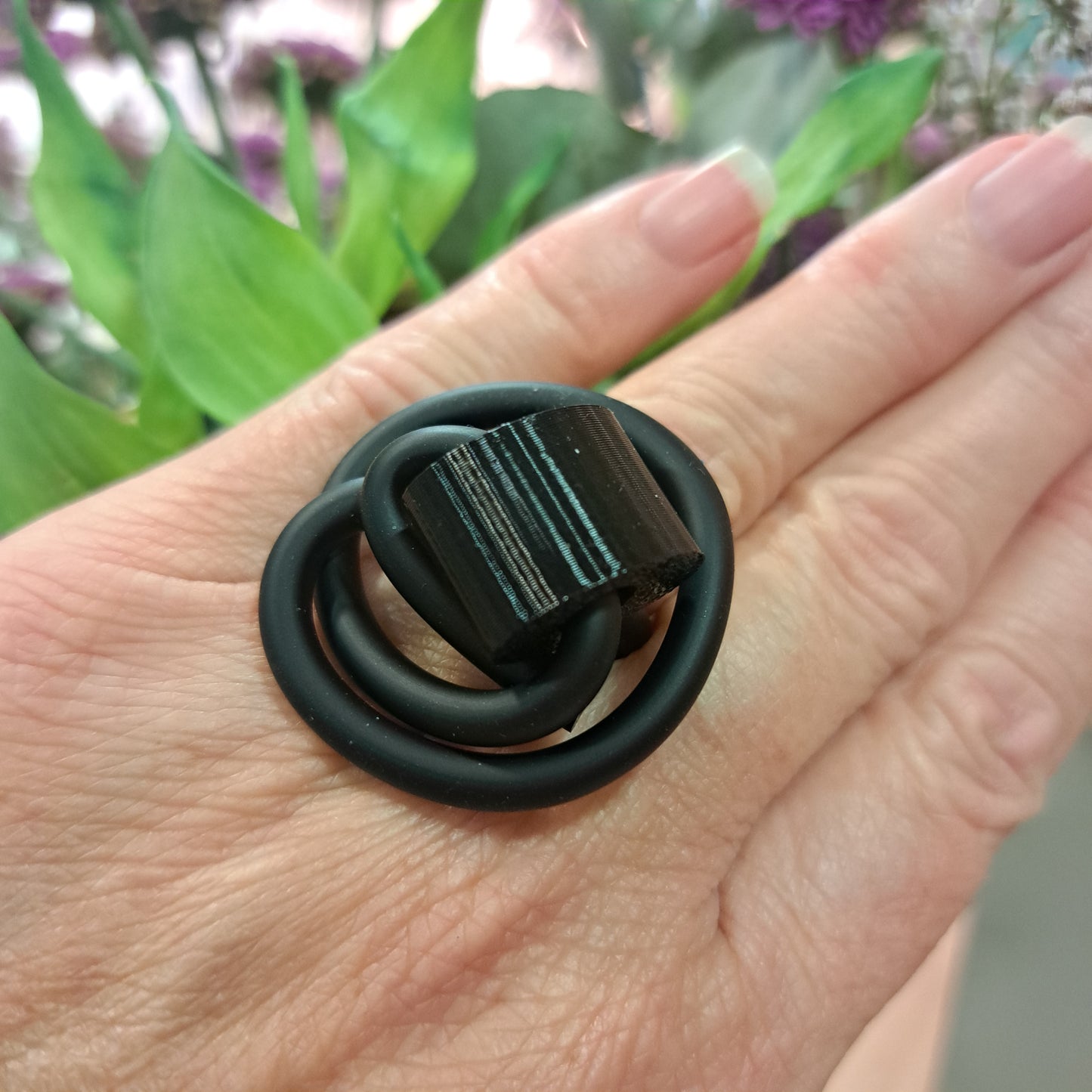 Bague Lukes noir mat SAMUEL CORAUX