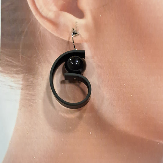 Boucles percées Little Penseur noir SAMUEL CORAUX