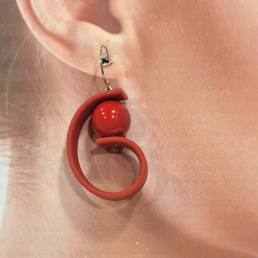 Boucles percées Little Penseur rouge SAMUEL CORAUX