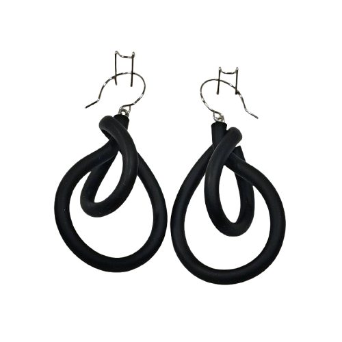 Boucles percées NY noir mat SAMUEL CORAUX