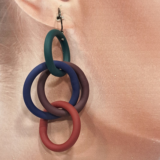 Boucles percées 40 multicolore mat SAMUEL CORAUX