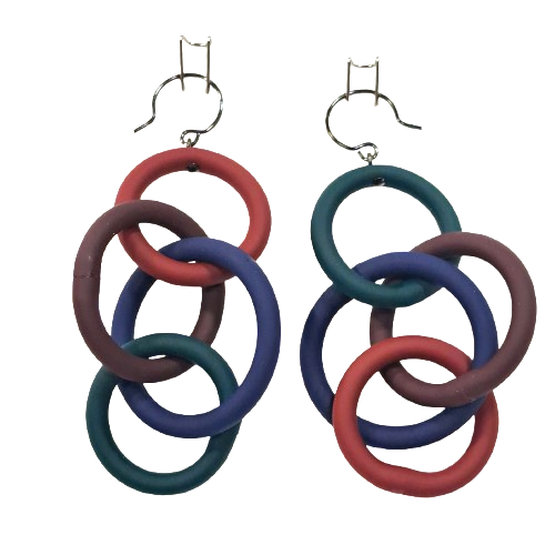 Boucles percées 40 multicolore mat SAMUEL CORAUX