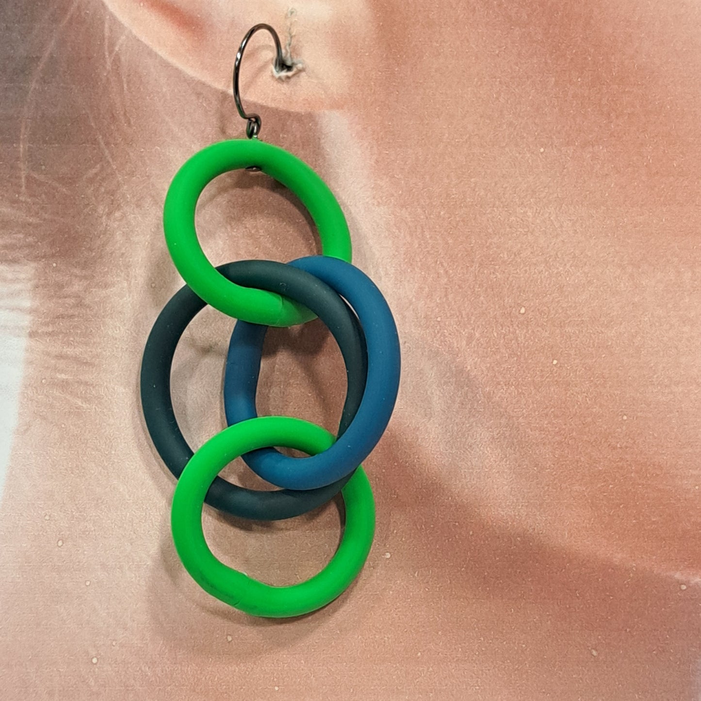 Boucles percées 40 vert mat SAMUEL CORAUX