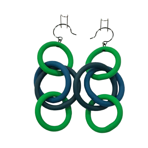 Boucles percées 40 vert mat SAMUEL CORAUX