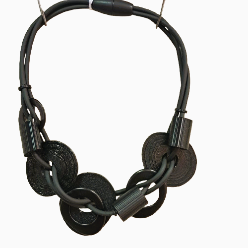Collier Vinyl noir SAMUEL CORAUX