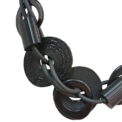 Collier Vinyl noir SAMUEL CORAUX